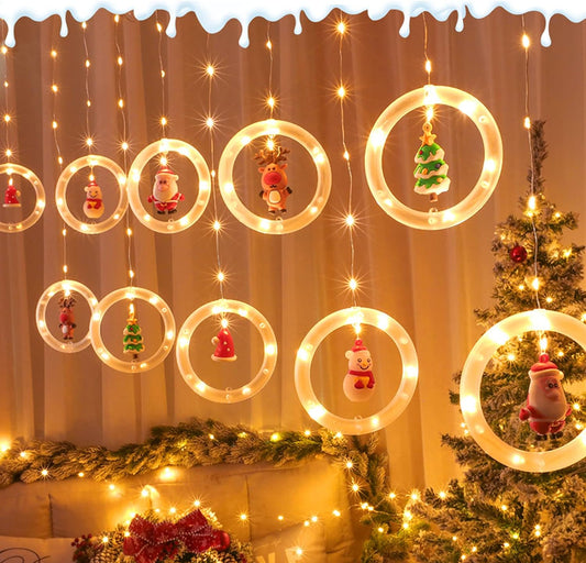 Rideau Led 10 mini Cerceaux de Noël 3m