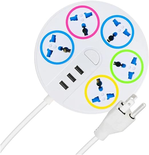 Round Power Strip With USB