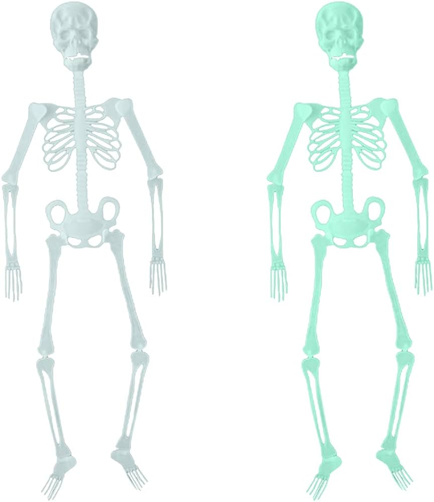 Esqueleto colgante fluorescente 150 cm