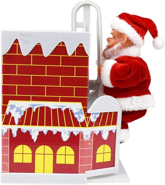 Santa Claus Doll Musical Chimney Scale 35x13 cm