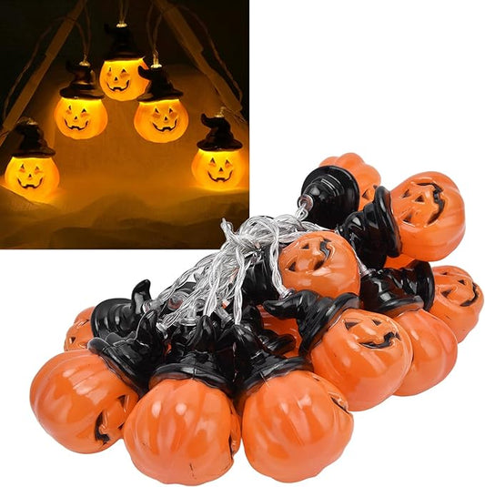 Halloween pumpkin lights, 10 LED lights 2 meters