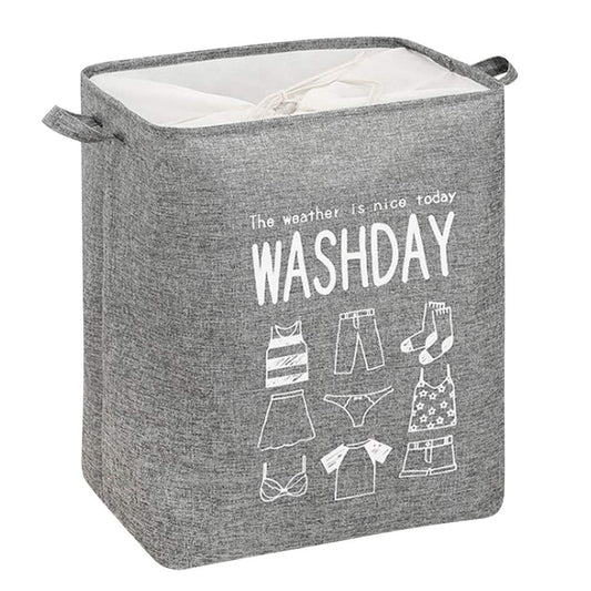 Wash Day Canvas Laundry Basket for Home