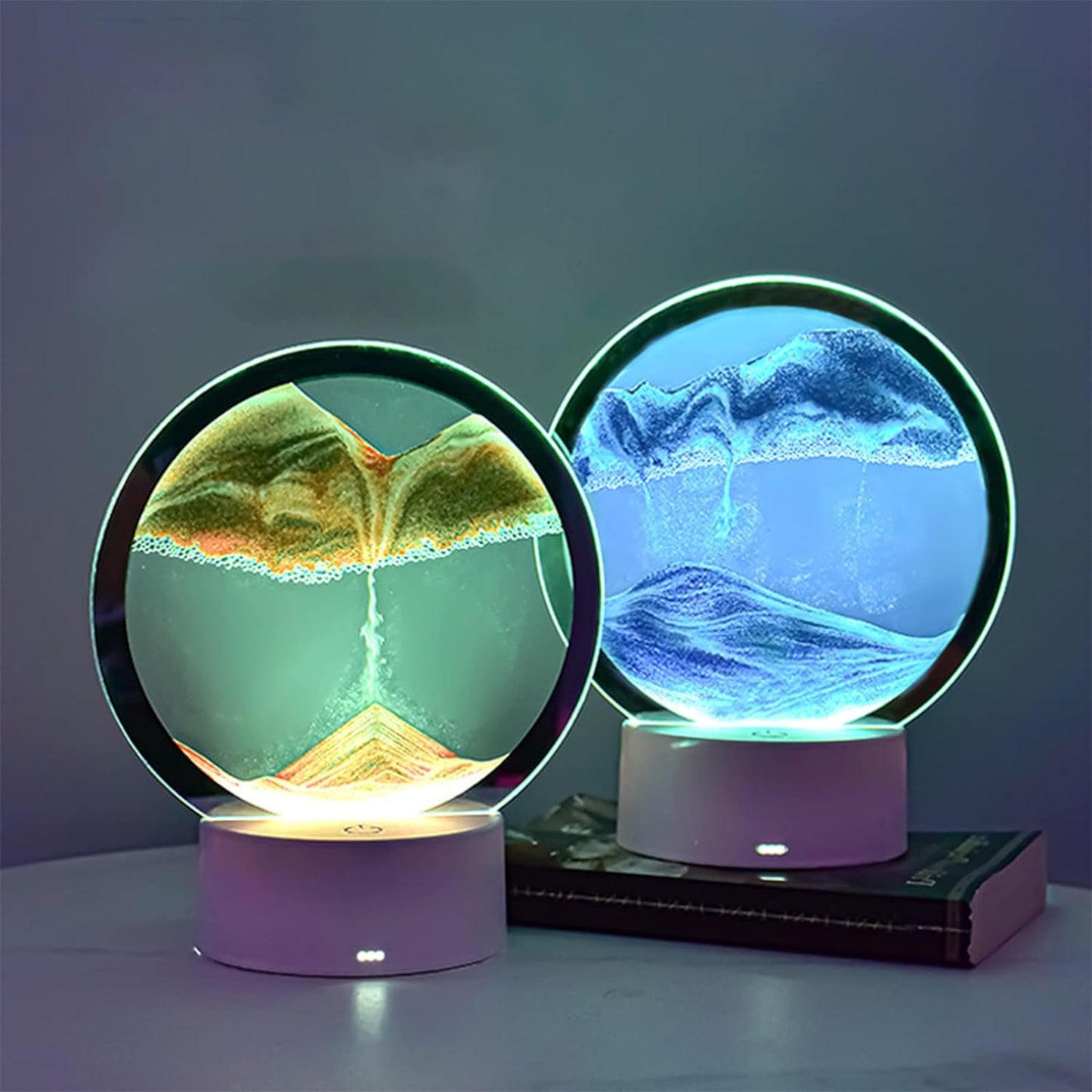 Moving Sand Art Night Light Lamp with 6 Colors