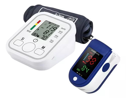 Digital Arm Blood Pressure Monitor + Oximeter Kit