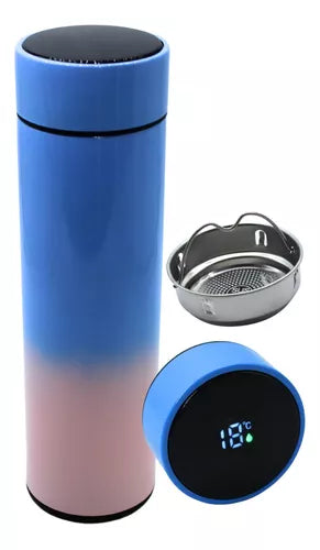 Thermos numérique de couleur métallique