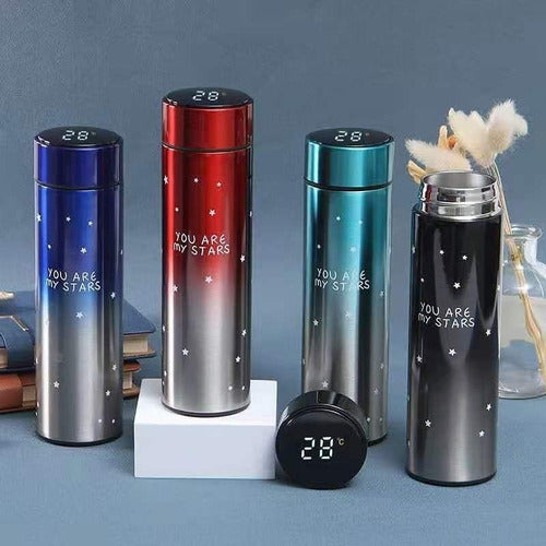 Metallic Color Digital Thermos