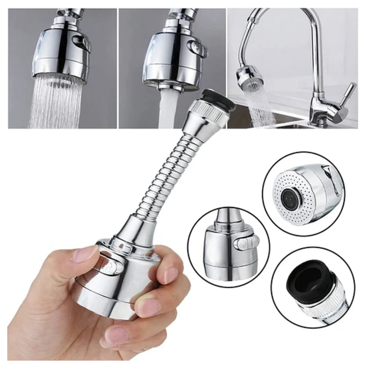 Extensor Cabezal Grifo Flexible 360°