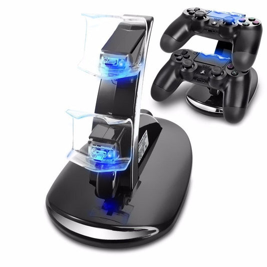 Estación De Carga Dual Joystick Ps4 Led