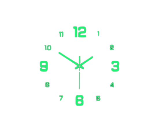 Adhesive Wall Clock 40 CM Fluorescent