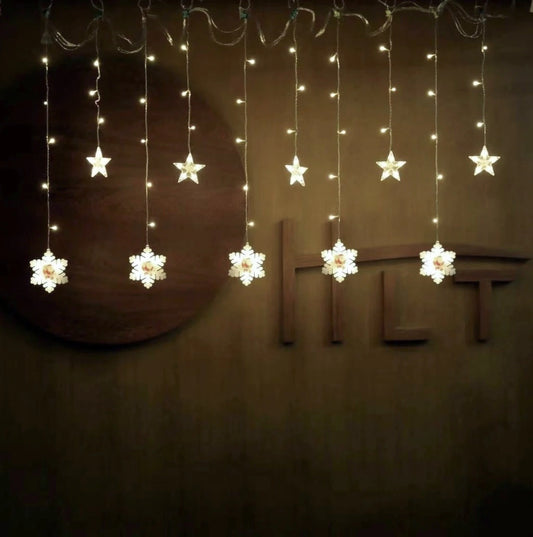 Led Curtain 5 Stars and 5 Snow Cups 3m