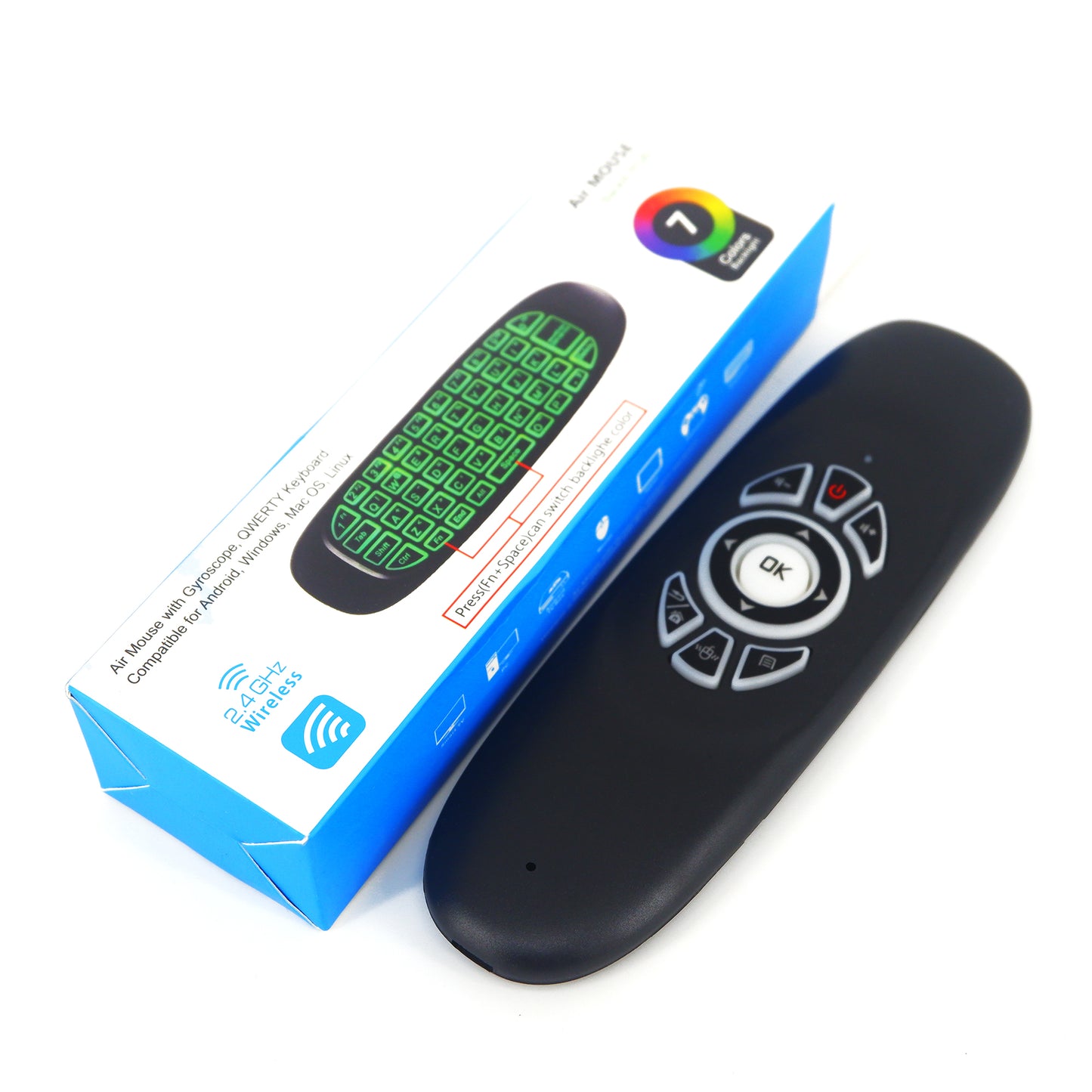 Air Mouse Remote Control, Wireless Pointer with Keyboard